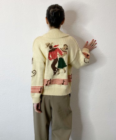 Off White Dancing Embroidered Cardigan  #241218